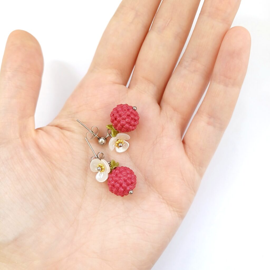 Cercei Handmade cu Fructe de Padure | Zmeure sau Mure | Otel Inoxidabil